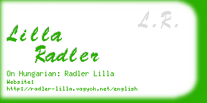 lilla radler business card
